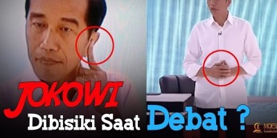 Jokowi Dibisiki Saat Debat ?