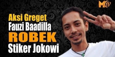 Fauzi Baadilah Robek Stiker Jokowi