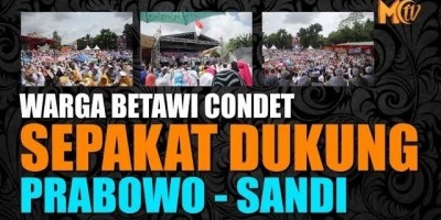 RIBUAN WARGA CONDET SEPAKAT DUKUNG PRABOWO SANDI