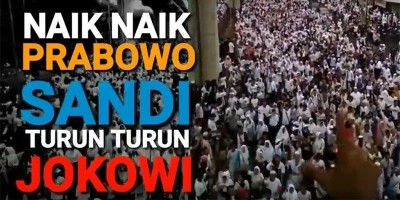 NAIK NAIK PRABOWO SANDI, TURUN TURUN JOKOWI