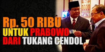 Rp50 RIBU UNTUK PRABOWO DARI TUKANG CENDOL