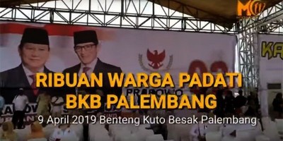 Ribuan Warga Padati Palembang Menanti Prabowo