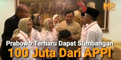 PRABOWO DAPAT SUMBANGAN 100 JUTA DARI ASOSIASI PEDAGANG PASAR INDONESIA