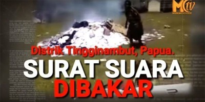 RIBUAN SURAT SUARA DIBAKAR