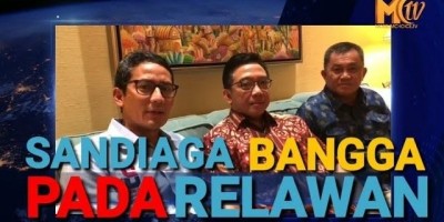 SANDI BANGGAKAN RELAWAN