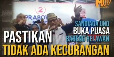 SANDIAGA PASTIKAN TIDAK ADA KECURANGAN SAMPAI TUNTAS