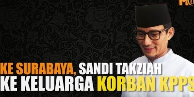 KE SURABAYA, SANDI TAKZIAH KE KELUARGA KORBAN KPPS