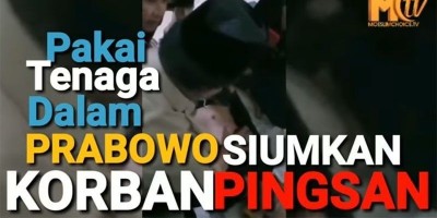 Pakai Tenaga Dalam Prabowo Siumkan Korban Pingsan