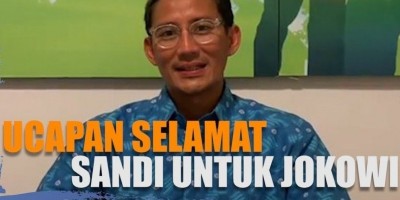 UCAPAN SELAMAT SANDI UNTUK JOKOWI