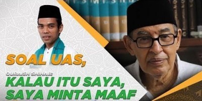 SOAL UAS, QURAISH SHIHAB: KALAU ITU SAYA, SAYA MINTA MAAF