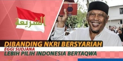 DIBANDING NKRI BERSYARIAH, EGGI SUDJANA LEBIH PILIH INDONESIA BERTAQWA