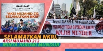 SELAMATKAN NKRI, AKSI MUJAHID 212 MINTA JOKOWI MUNDUR