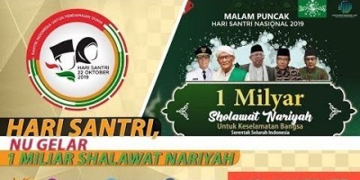 HARI SANTRI, NU GELAR 1 MILIAR SHALAWAT NARIYAH