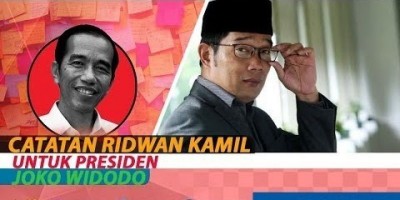 CATATAN RIDWAN KAMIL UNTUK PRESIDEN JOKO WIDODO