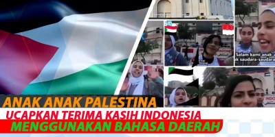 Anak Anak Palestina Ucapkan Terima Kasih Indonesia Menggunakan Bahasa Daerah