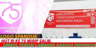 Logo Spanduk HUT RI Ke 75 Mirip Salib, Ternyata Simbol Perisai Lambang Garuda Indonesia