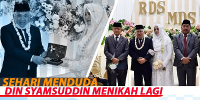 SEHARI MENDUDA DIN SYAMSUDDIN MENIKAH LAGI