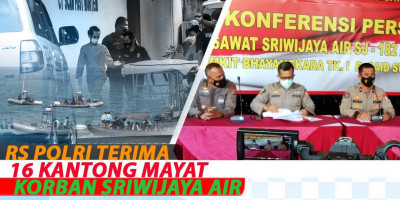 RS POLRI TERIMA 16 KANTONG MAYAT KORBAN SRIWIJAYA AIR