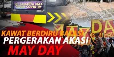 KAWAT BERDIRU BATASI PERGERAKAN AKSI MAY DAY