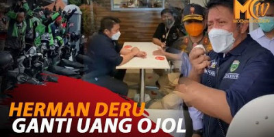 GUBERNUR HERMAN DERU BERI UANG OJOL YANG PESANANNYA BATAL