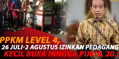 PPKM LEVEL 4 LANJUTAN LONGGARKAN PARA PEDAGANG KECIL