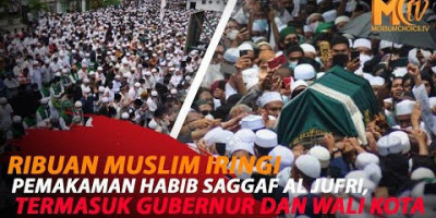 RIBUAN MUSLIM IRINGI PEMAKAMAN HABIB SAGGAF AL JUFRI