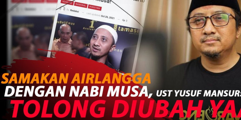 TAK SESUAI, UST YUSUF MANSUR KRITISI JUDUL PEMBERITAAN MEDIA TENTANG TAUSIYAHNYA