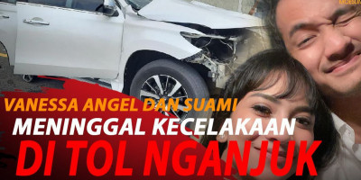 ARTIS VANESSA ANGEL DAN SUAMI KECELAKAAN DI TOL NGANJUK