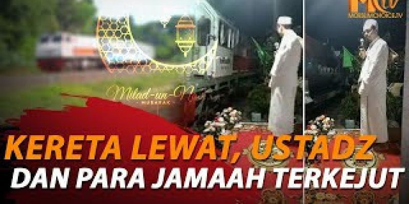 Pengajian Maulid di Pinggir Rel Kereta