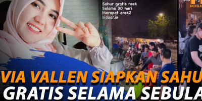 Masya Allah Via Vallen Berbagi Sahur Gratis Sebulan Full